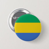 vlag van Gabon Ronde Button 5,7 Cm (Voorkant /achterkant)