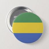 vlag van Gabon Ronde Button 7,6 Cm (Voorkant /achterkant)