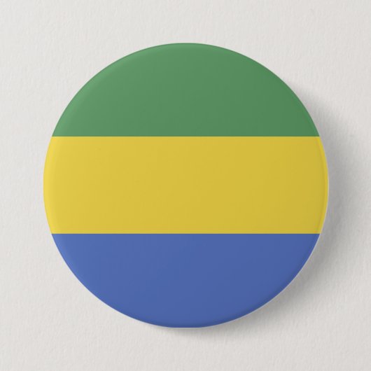 vlag van Gabon Ronde Button 7,6 Cm (Voorkant)
