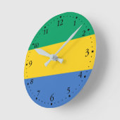 Vlag van Gabon Ronde Klok (Hoek)