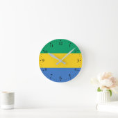 Vlag van Gabon Ronde Klok (Huis)