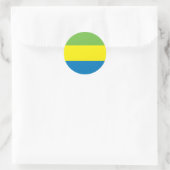Vlag van Gabon Ronde Sticker (Tas)