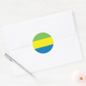 Vlag van Gabon Ronde Sticker (Envelop)