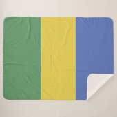 vlag van Gabon Sherpa Deken (Voorkant (horizontaal))