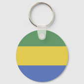 vlag van Gabon Sleutelhanger (Voorkant)