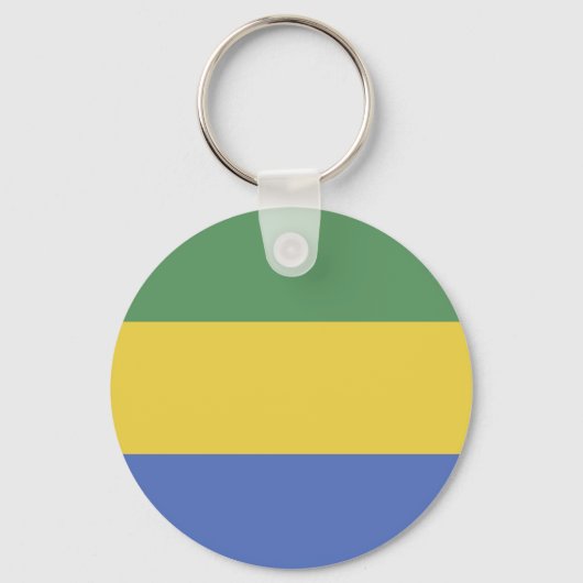 vlag van Gabon Sleutelhanger (Voorkant)