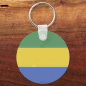 vlag van Gabon Sleutelhanger (Achterkant)