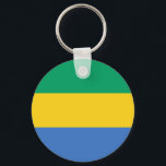 Vlag van Gabon Sleutelhanger<br><div class="desc">Patriottische vlag van Gabon.</div>