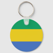 vlag van Gabon Sleutelhanger (Voorkant)