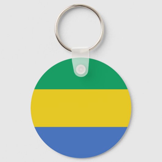 vlag van Gabon Sleutelhanger (Voorkant)