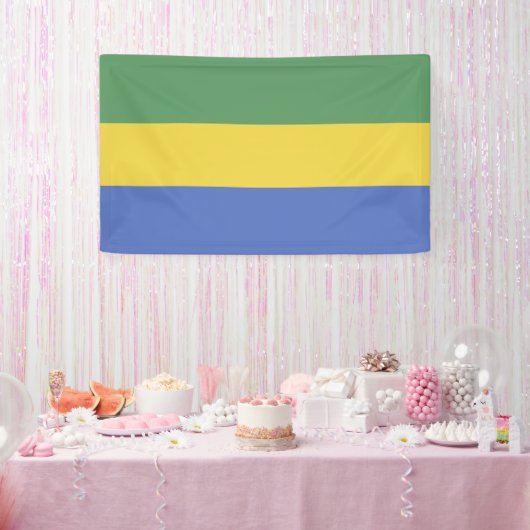vlag van Gabon Spandoek (Feest)
