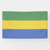 vlag van Gabon Spandoek (Horizontaal)