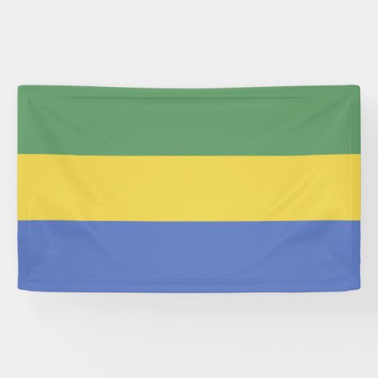 vlag van Gabon Spandoek (Horizontaal)