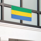 Vlag van Gabon Spandoek (Buitenkant Gebouw)