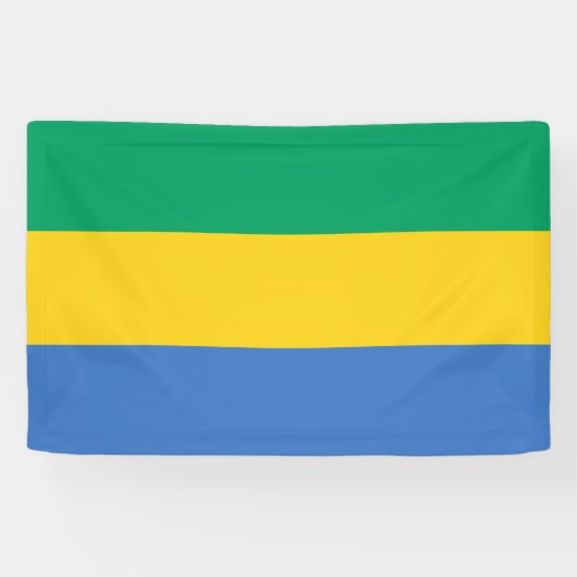 Vlag van Gabon Spandoek (Horizontaal)