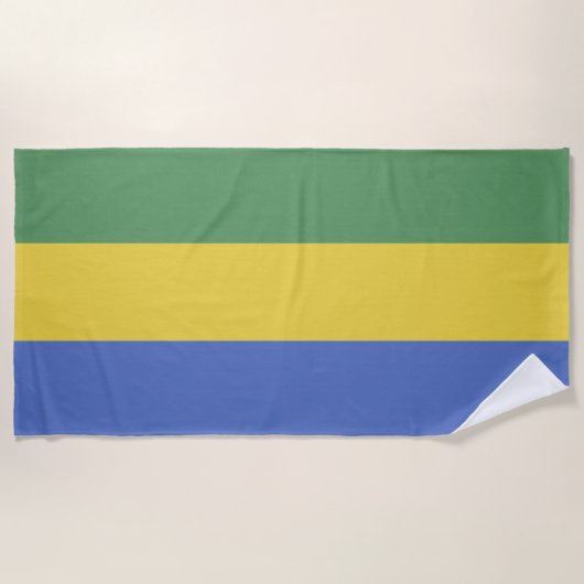 vlag van Gabon Strandlaken (Voorkant)