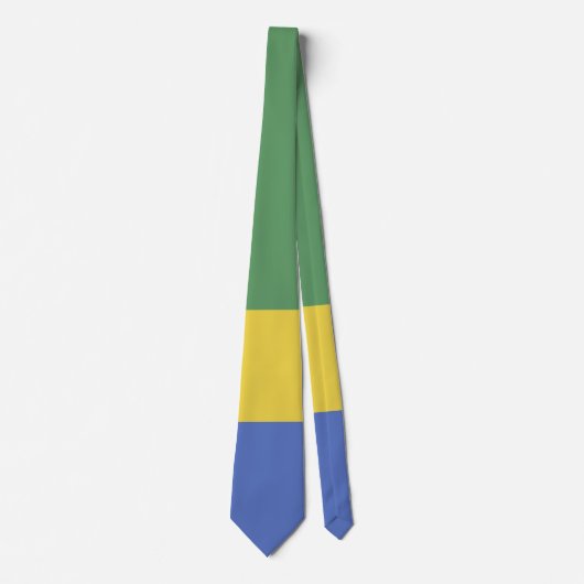 vlag van Gabon Stropdas (Voorkant)