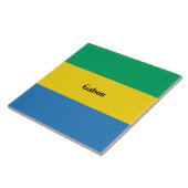 Vlag van Gabon Tegeltje (Zijkant)