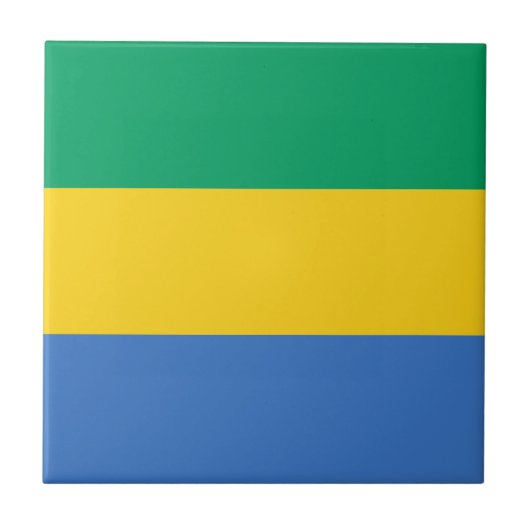 Vlag van Gabon Tegeltje (Voorkant)
