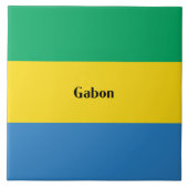 Vlag van Gabon Tegeltje (Voorkant)