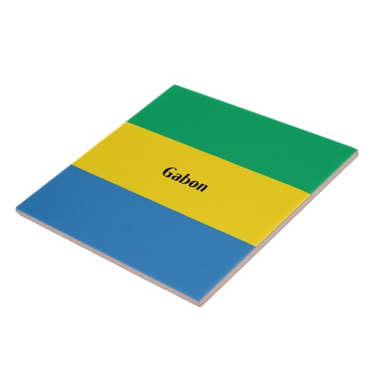 Vlag van Gabon Tegeltje (Zijkant)