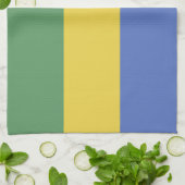 vlag van Gabon Theedoek (Gevouwen)
