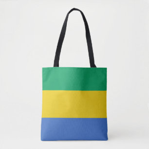 vlag van Gabon Tote Bag