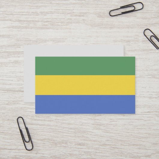 Vlag van Gabon Visitekaartje (Voorkant / Achterkant in situ)