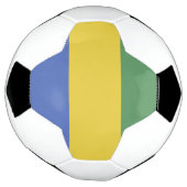 vlag van Gabon Voetbal (Gedraaid)
