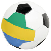 Vlag van Gabon Voetbal (Drie kwart)