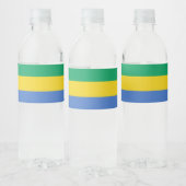 vlag van Gabon Waterfles Etiket (Flessen)