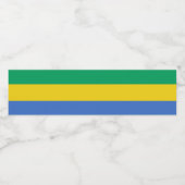 vlag van Gabon Waterfles Etiket (Enkel label)