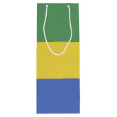 vlag van Gabon Wijn Cadeautas (Achterkant)