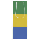 vlag van Gabon Wijn Cadeautas (Voorkant)