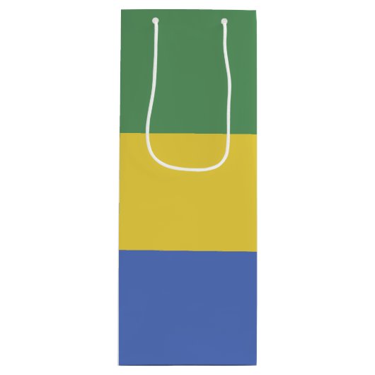 vlag van Gabon Wijn Cadeautas (Voorkant)