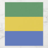vlag van Gabon Wijn Etiket (Enkel label)