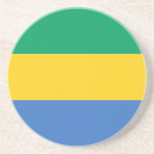 Vlag van Gabon Zandsteen Onderzetter