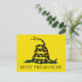 Vlag van Gadsden (niet op mij lezen) (slangenvlag) Briefkaart (Staand voorkant)