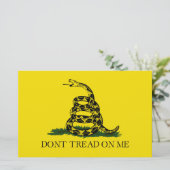 Vlag van Gadsden (niet op mij lezen) (slangenvlag) Briefpapier (Staand voorkant)