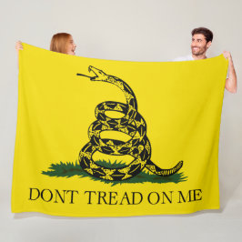 Vlag van Gadsden (niet op mij lezen) (slangenvlag) Fleece Deken