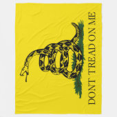 Vlag van Gadsden (niet op mij lezen) (slangenvlag) Fleece Deken (Voorkant)