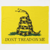 Vlag van Gadsden (niet op mij lezen) (slangenvlag) Fleece Deken (Voorkant (Horizontaal))