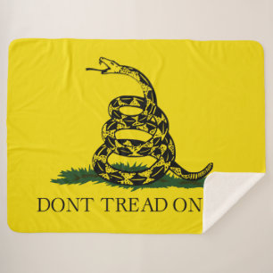 Vlag van Gadsden (niet op mij lezen) (slangenvlag) Sherpa Deken
