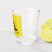Vlag van Gadsden (niet op mij lezen) (slangenvlag) Shot Glas (Rechts)