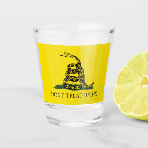 Vlag van Gadsden (niet op mij lezen) (slangenvlag) Shot Glas