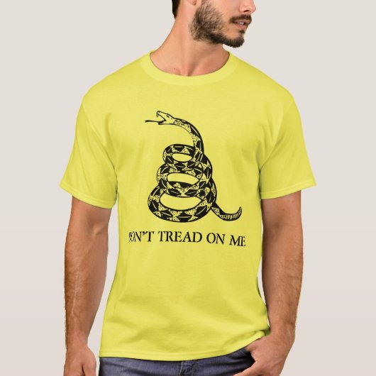vlag van gadsden - treed me niet aan t-shirt (Voorkant)