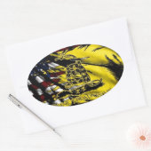 vlag van gadsden - vrijheid of dood ovale sticker (Envelop)