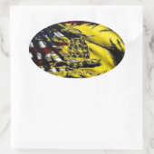 vlag van gadsden - vrijheid of dood ovale sticker (Tas)