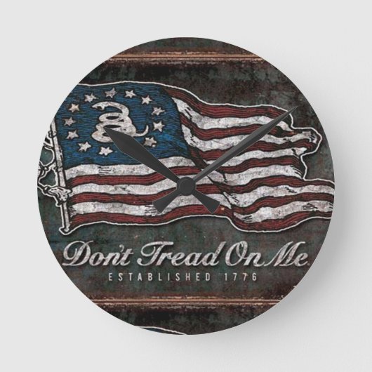 vlag van gadsden - vrijheid of dood ronde klok (Voorkant)
