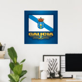 Vlag van Galicië Poster (Thuiskantoor)